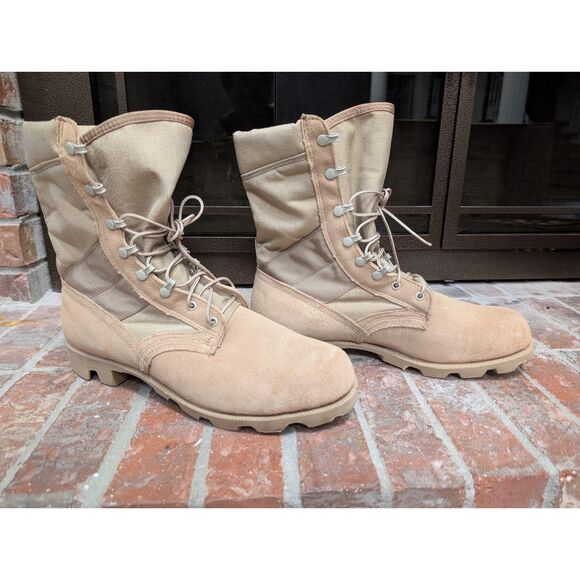 Altama Combat Boots Mens Size 13W Tan Military Hot Weather Steel Toe Vibram Sole - Picture 3 of 12